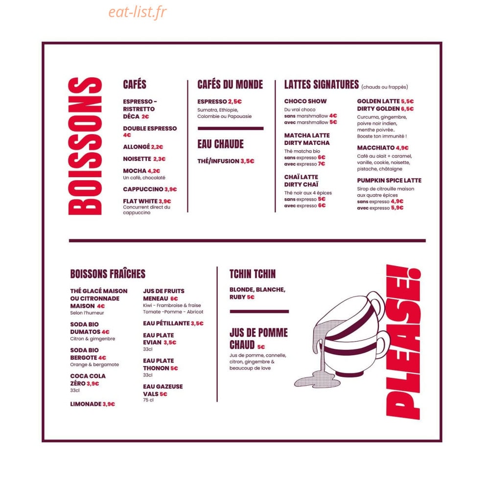 Please Café — carte page 4