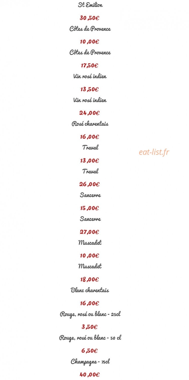 Restaurant moghol — carte page 3