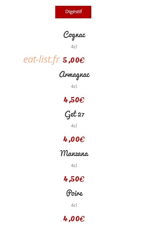 Restaurant moghol — carte page 14