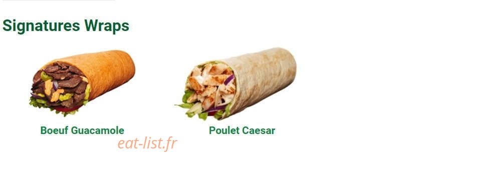Subway — carte page 2