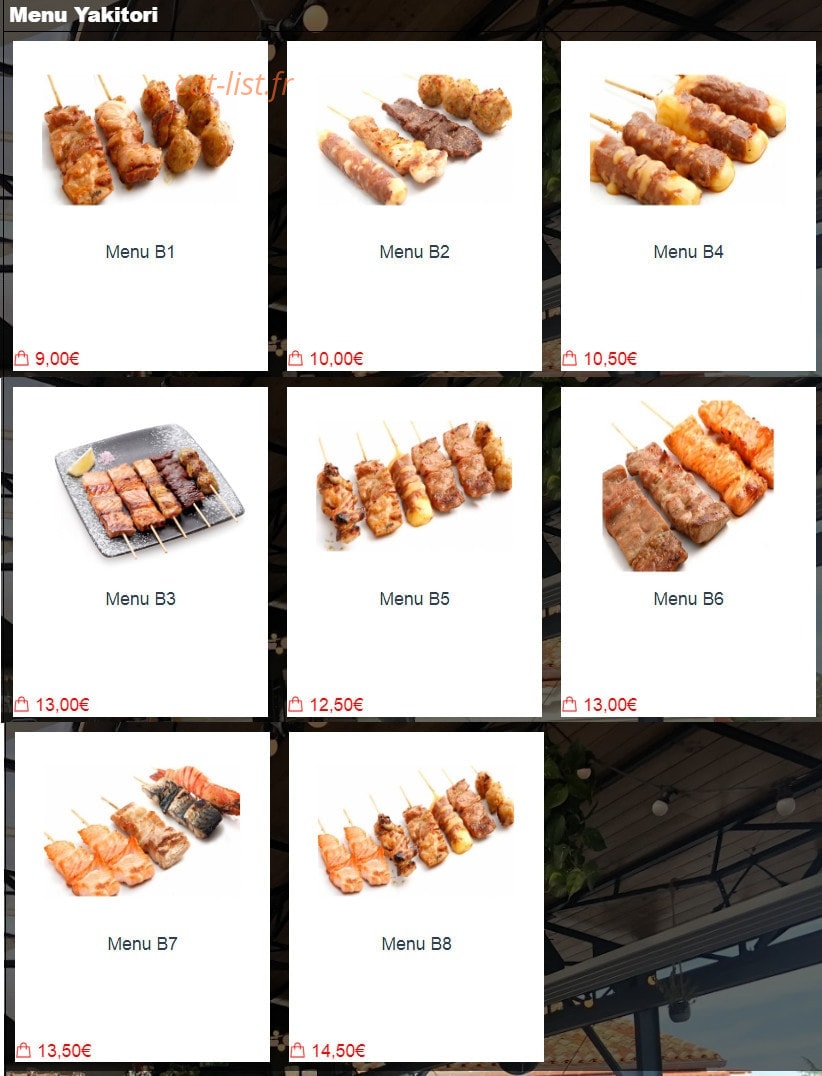 Sushi H — carte page 10