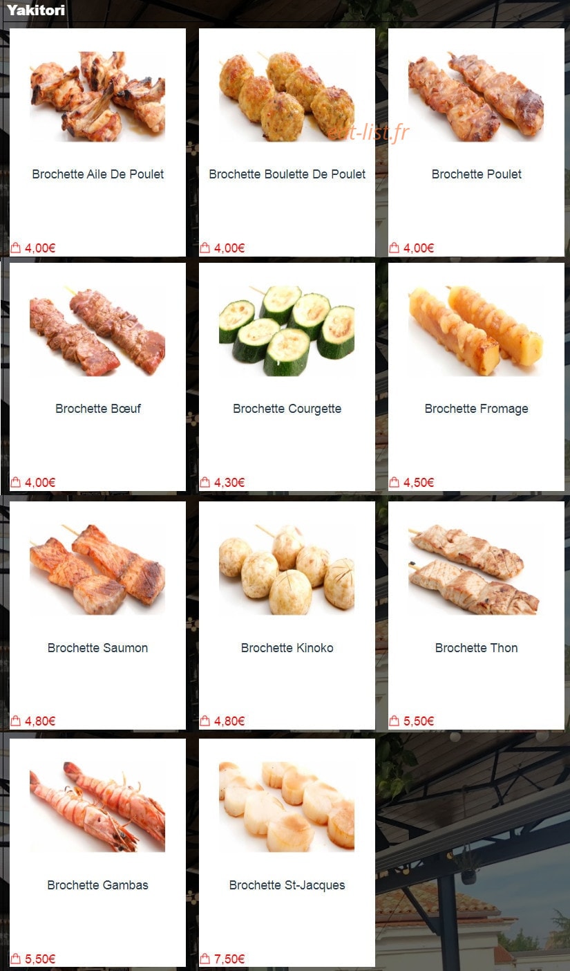 Sushi H — carte page 3