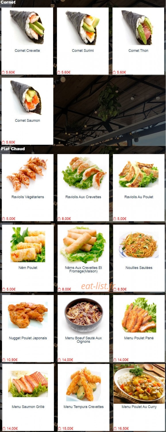 Sushi H — carte page 9