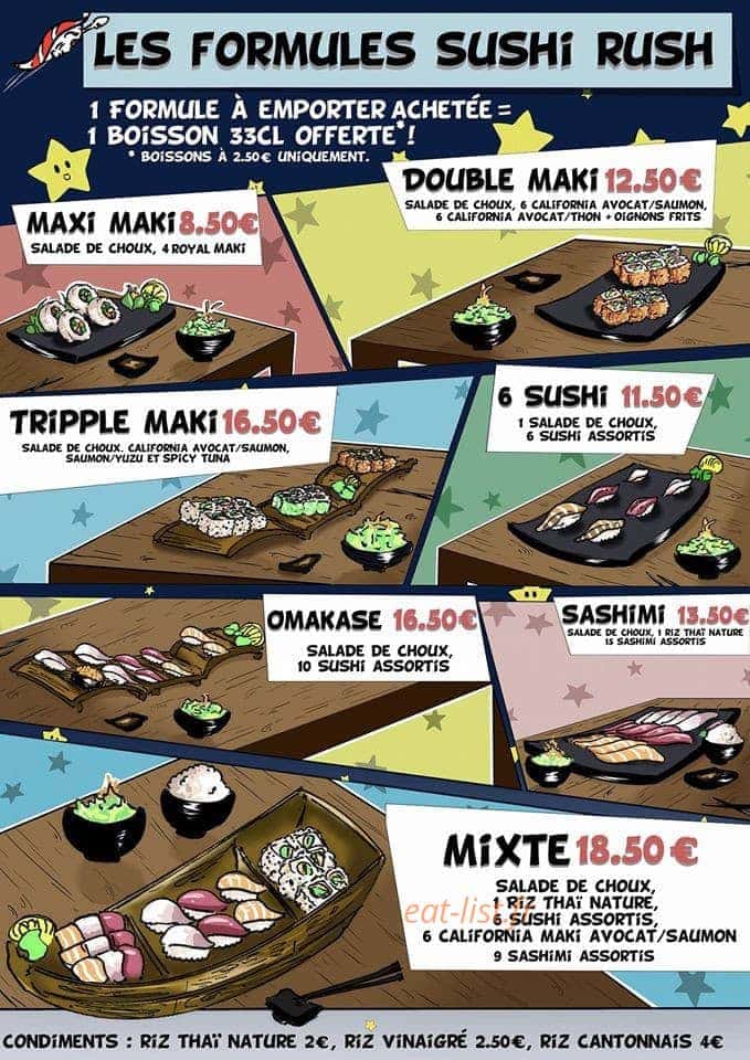 Sushi rush — carte page 2