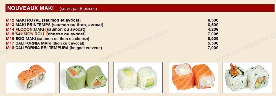Sushi Yo Up — carte page 6