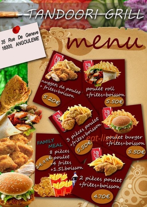Tandoori grill — carte page 3