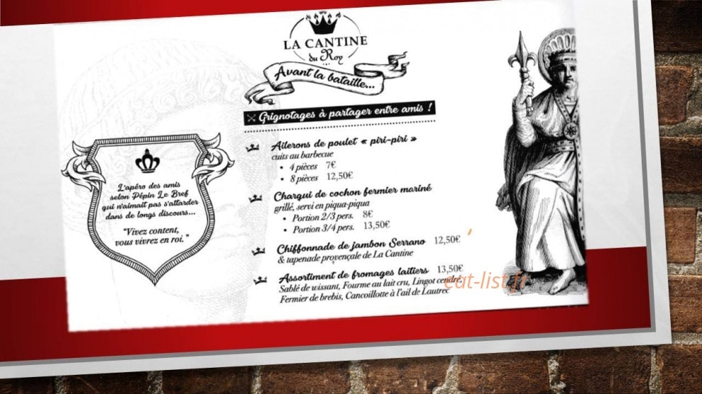 La Cantine du Roy — carte page 7