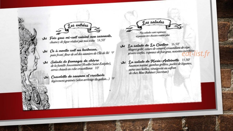 La Cantine du Roy — carte page 2