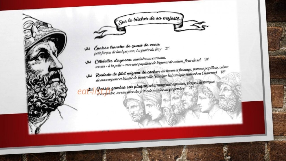 La Cantine du Roy — carte page 4