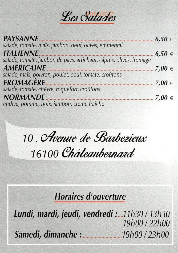 Love Pizza — carte page 4