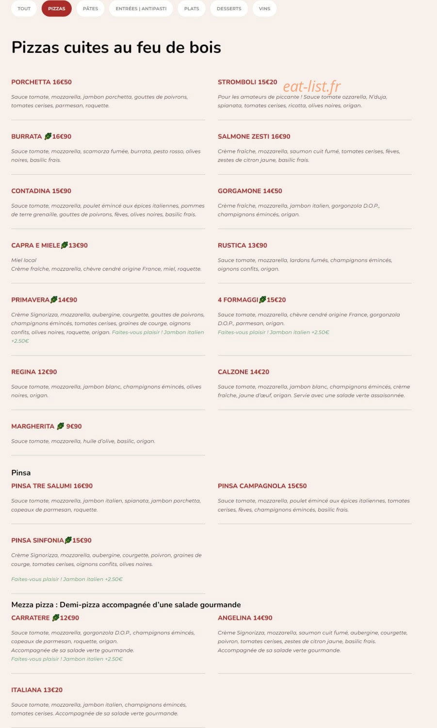 Signorizza — carte page 1