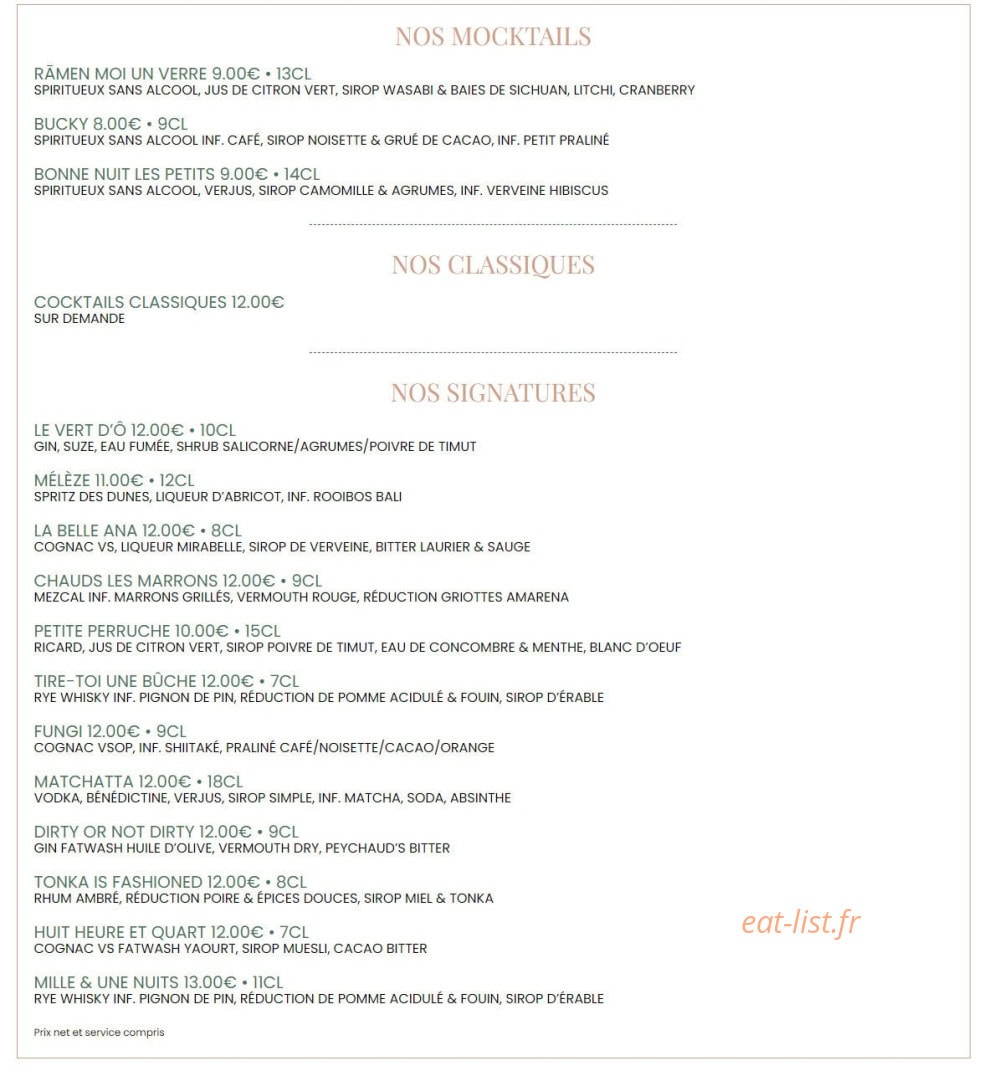 Bar Louise — carte page 2