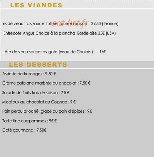 Bistrot De Claude — carte page 5