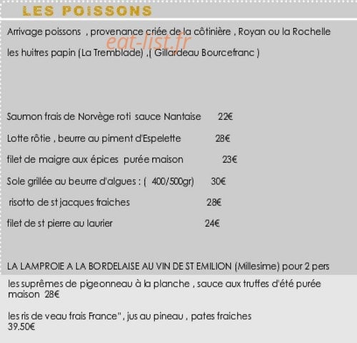 Bistrot De Claude — carte page 4