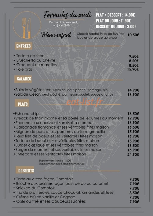 Comptoir 17 — carte page 2