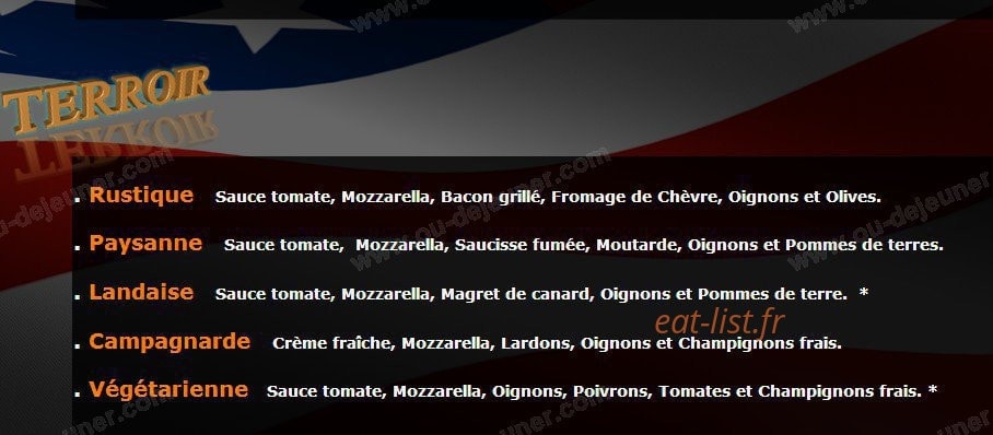 Délice pizza — carte page 4