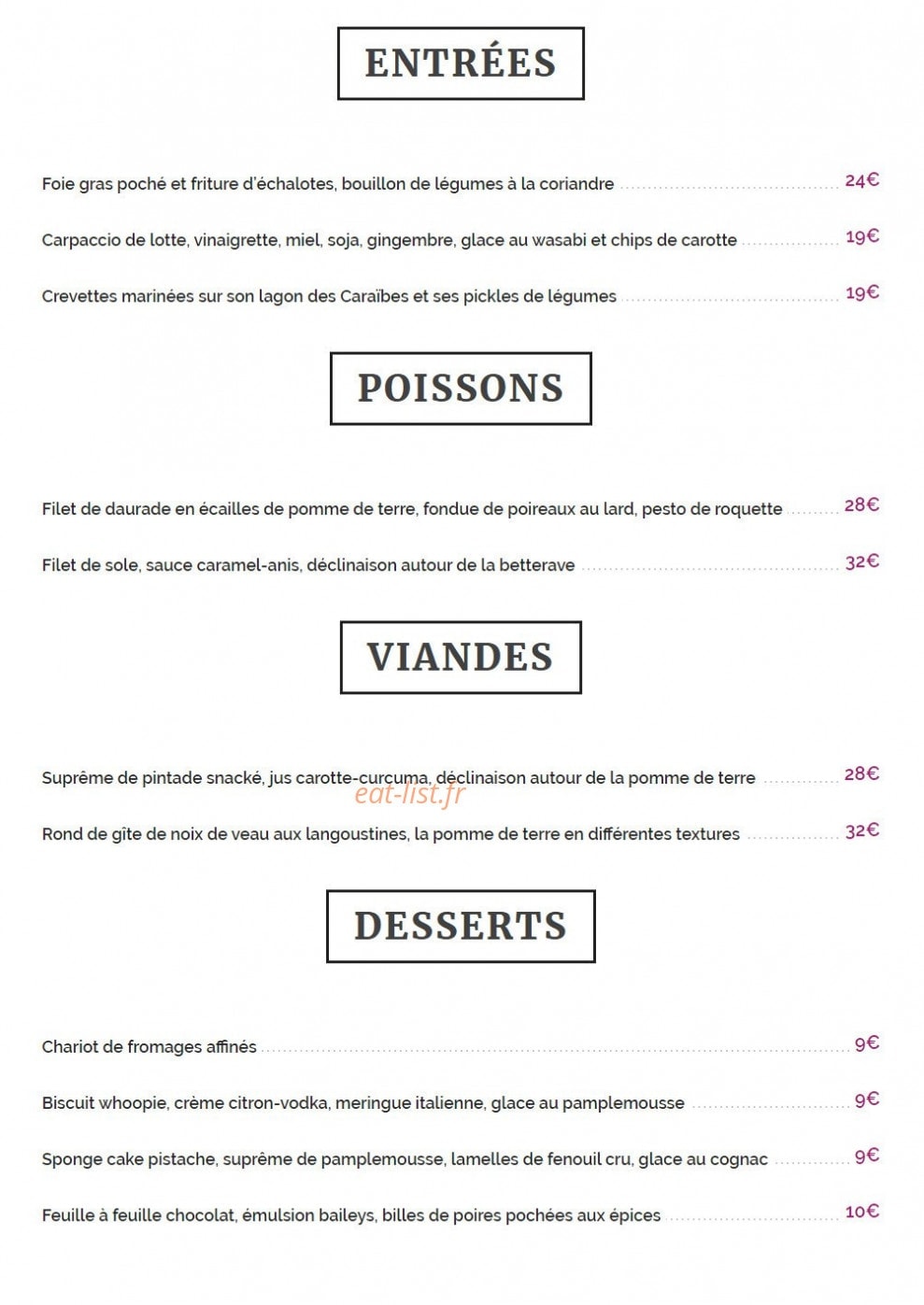 La Maison — carte page 2