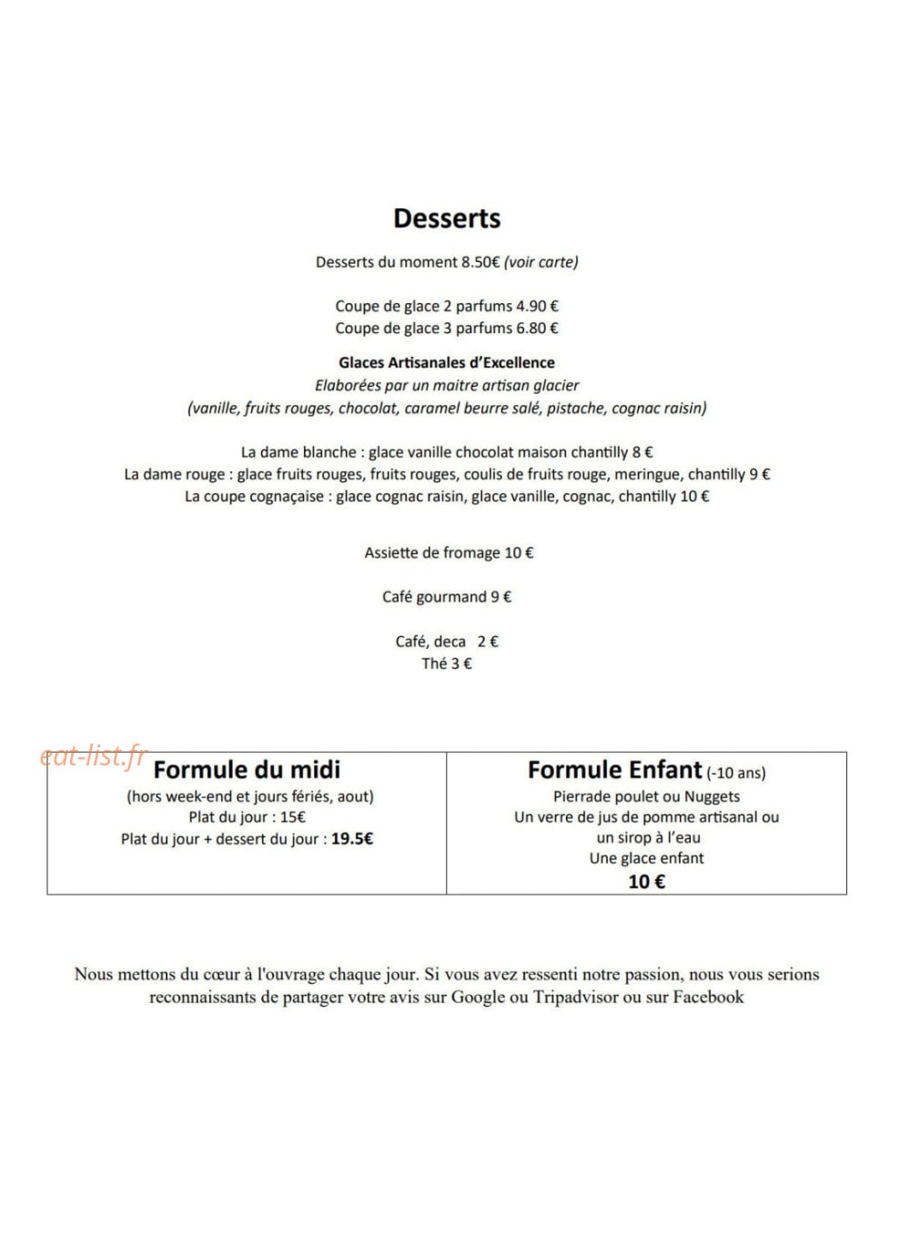 Les Copains d'Abord — carte page 4