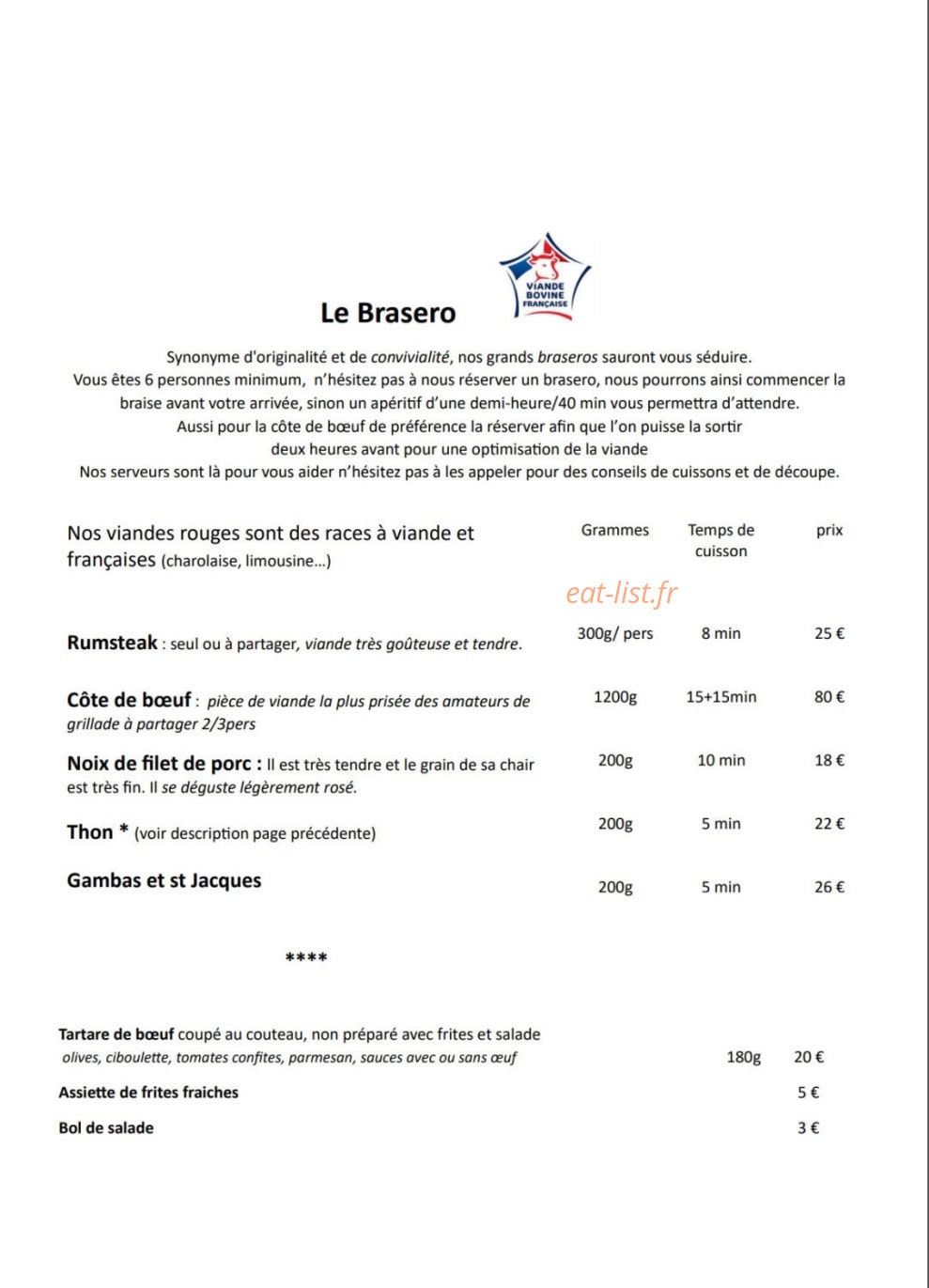 Les Copains d'Abord — carte page 3