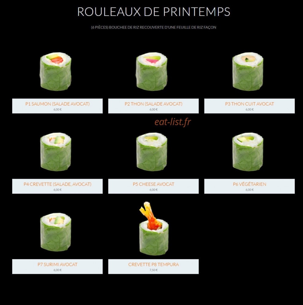 Sushi Neuf — carte page 11
