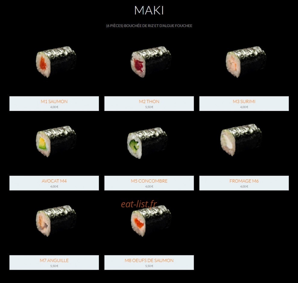 Sushi Neuf — carte page 10