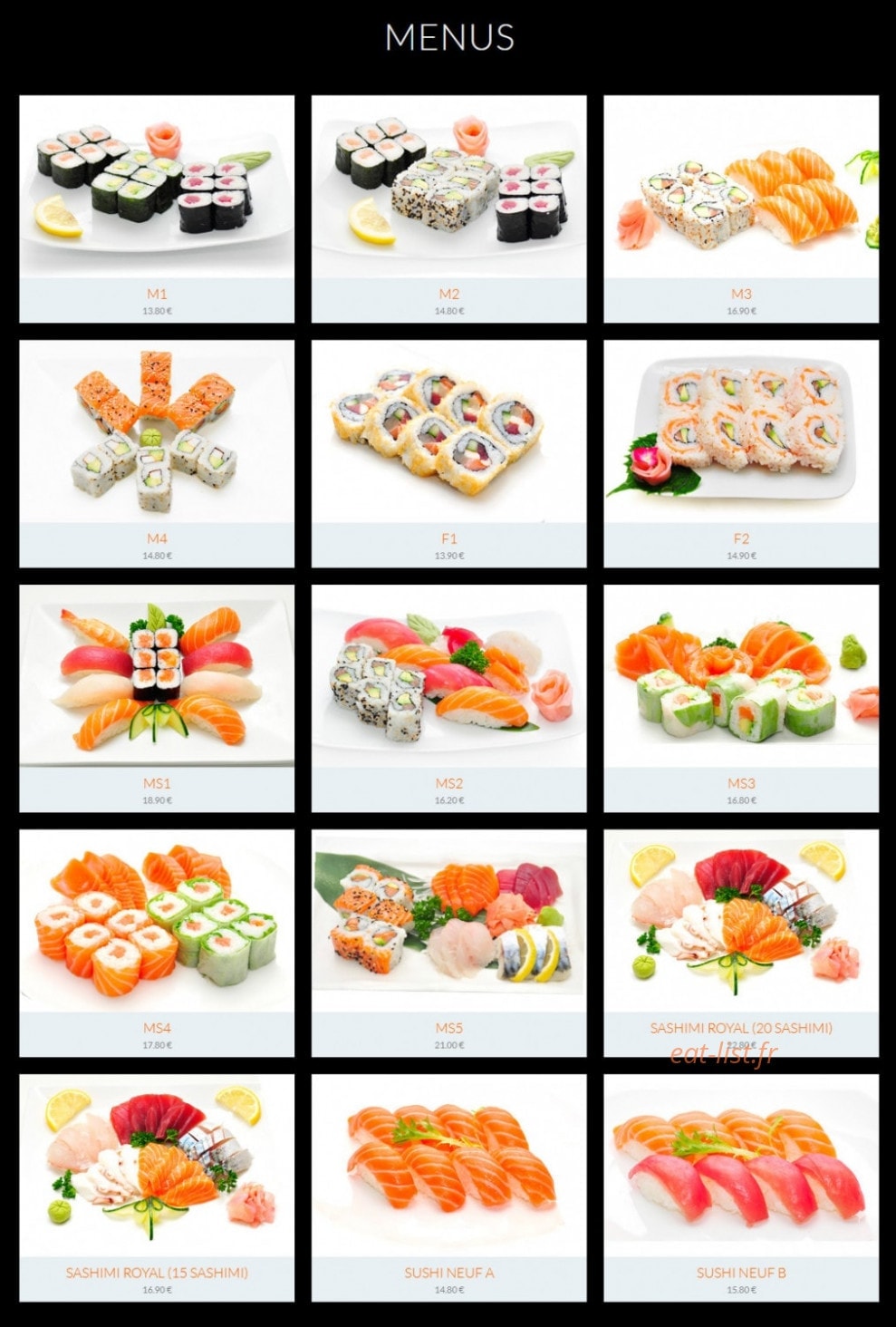 Sushi Neuf — carte page 3