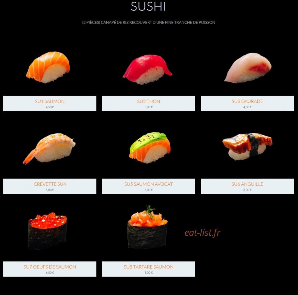 Sushi Neuf — carte page 8