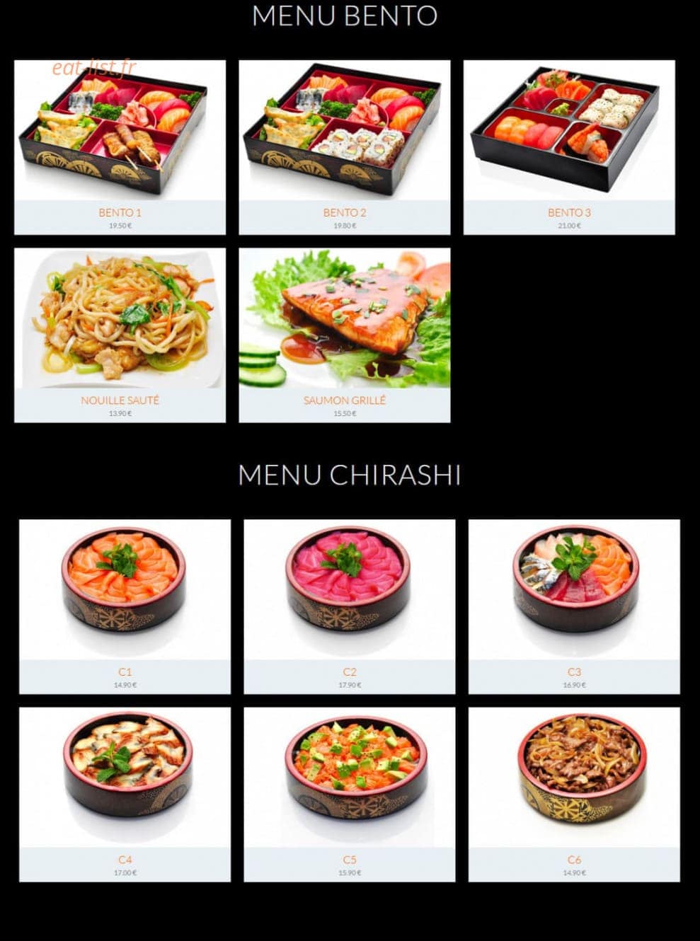 Sushi Neuf — carte page 4