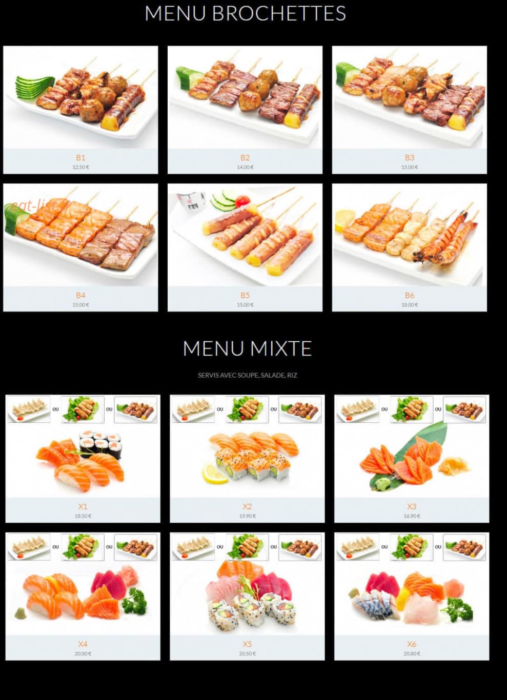 Sushi Neuf — carte page 2