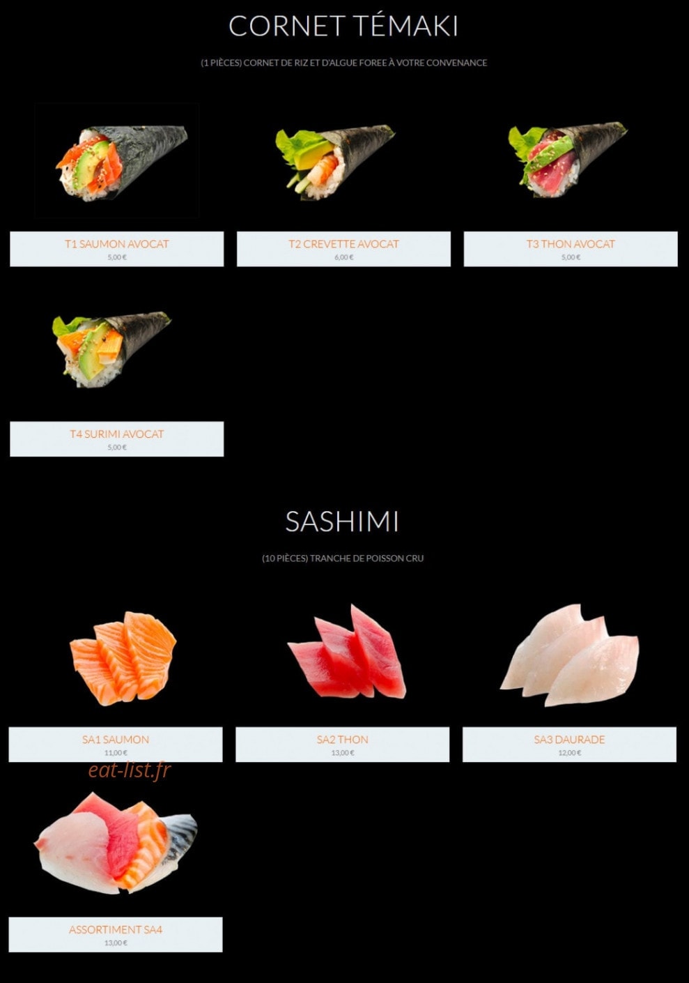 Sushi Neuf — carte page 7