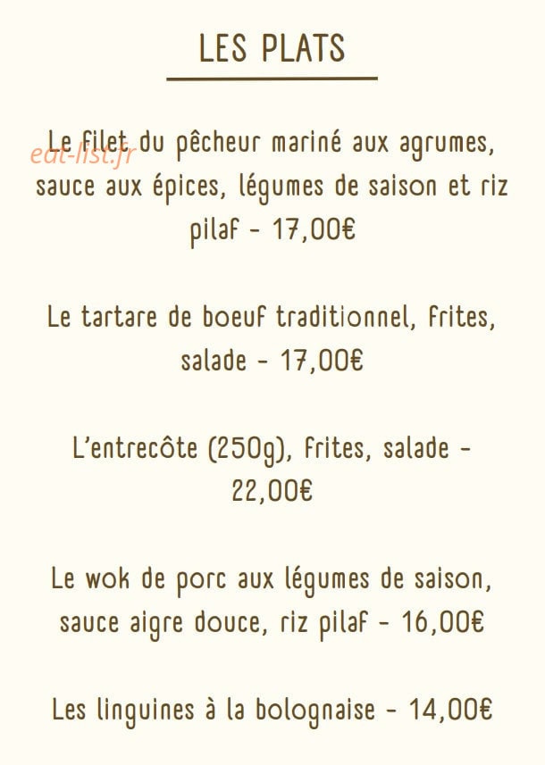 Le Restaurant du Golf du Cognac — carte page 2