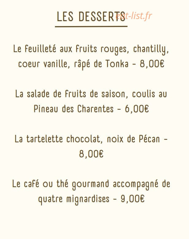 Le Restaurant du Golf du Cognac — carte page 3
