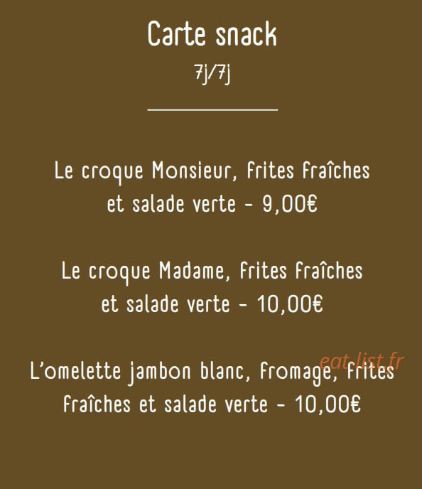 Le Restaurant du Golf du Cognac — carte page 4