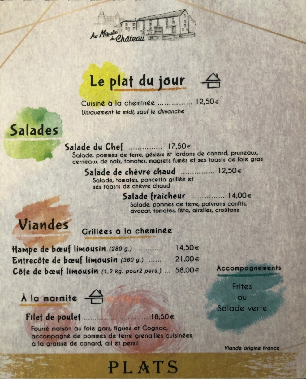 Au moulin du château — carte page 2