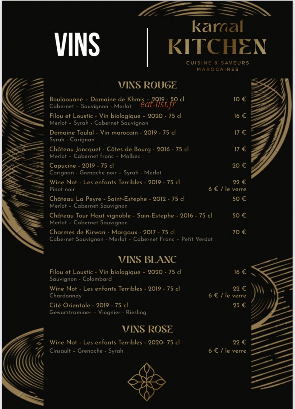 Kamal Kitchen — carte page 7