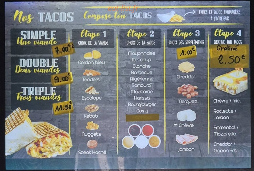 Castel tacos — carte page 4