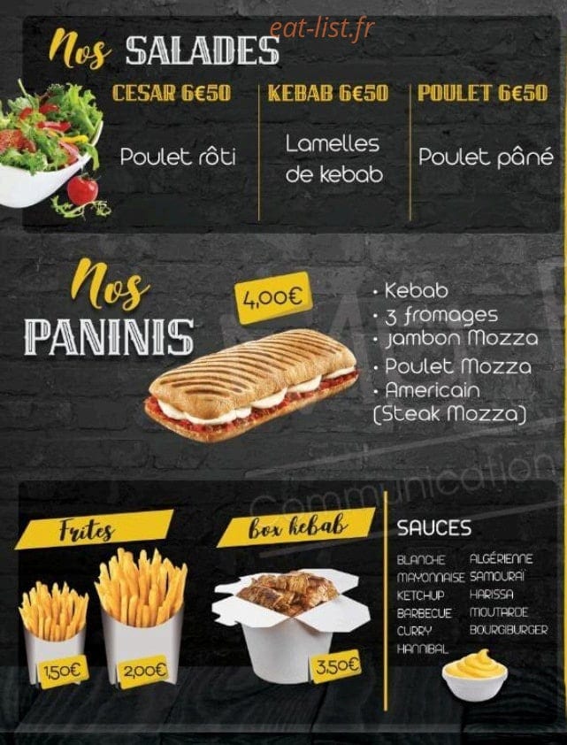 Castel tacos — carte page 1