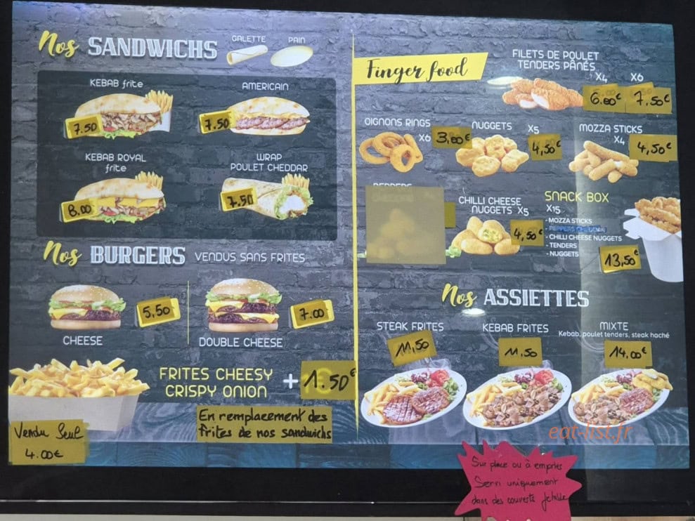 Castel tacos — carte page 3