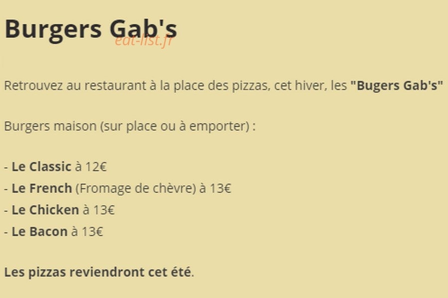 Pub  Gabariers — carte page 1