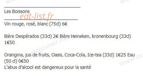 La grange aux pizzas — carte page 2