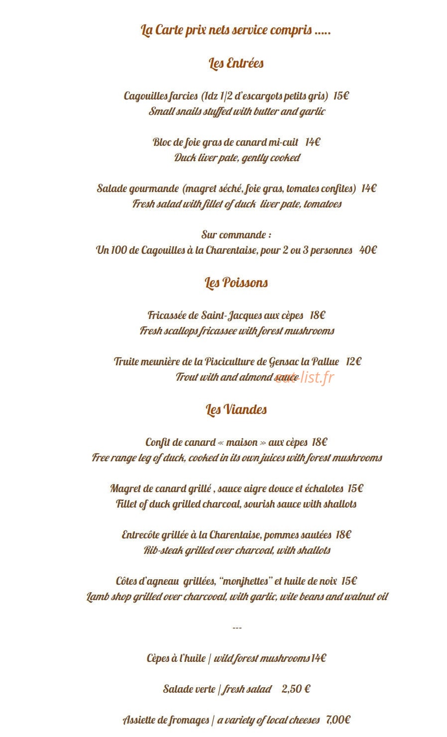 La Cagouillarde — carte page 2