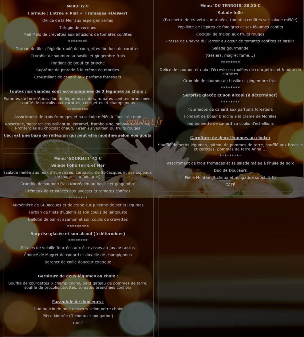 Au Perigord Gourmand — carte page 3