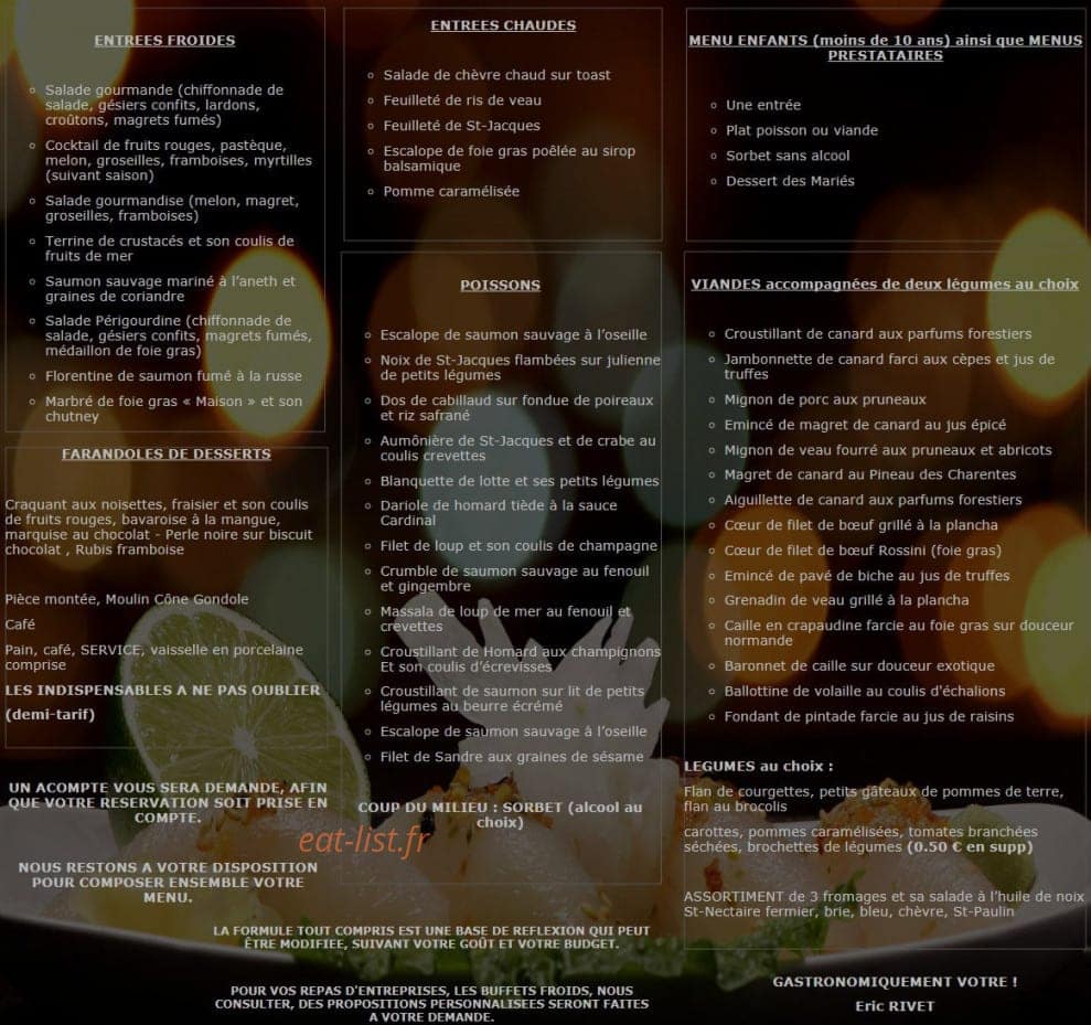 Au Perigord Gourmand — carte page 2