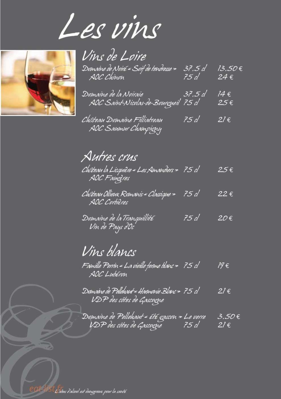 L'Entrecote — carte page 2