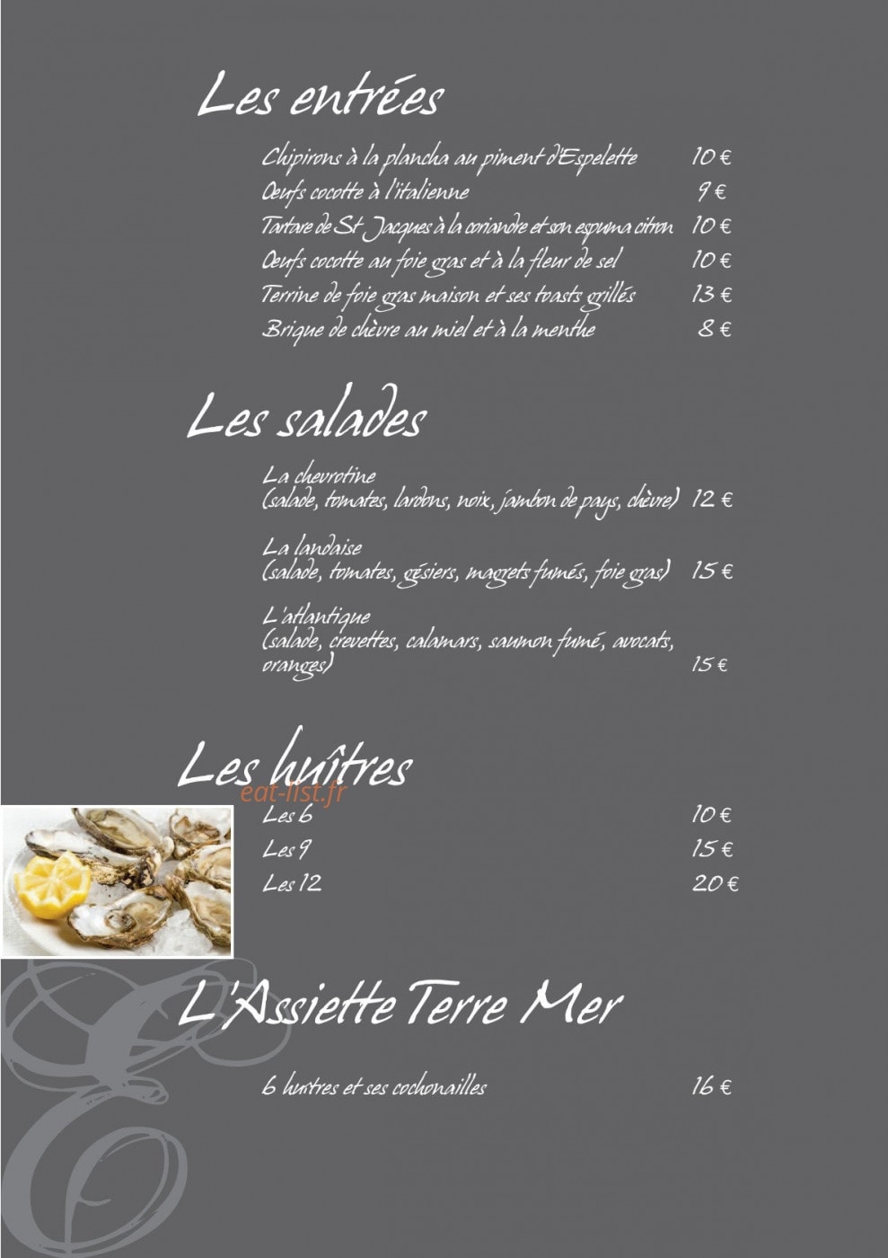 L'Entrecote — carte page 6