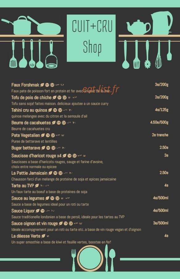 Cuit+Cru — carte page 3
