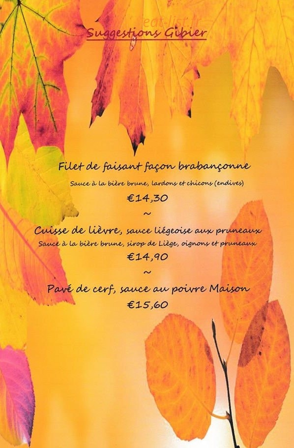La Gourmandise — carte page 1