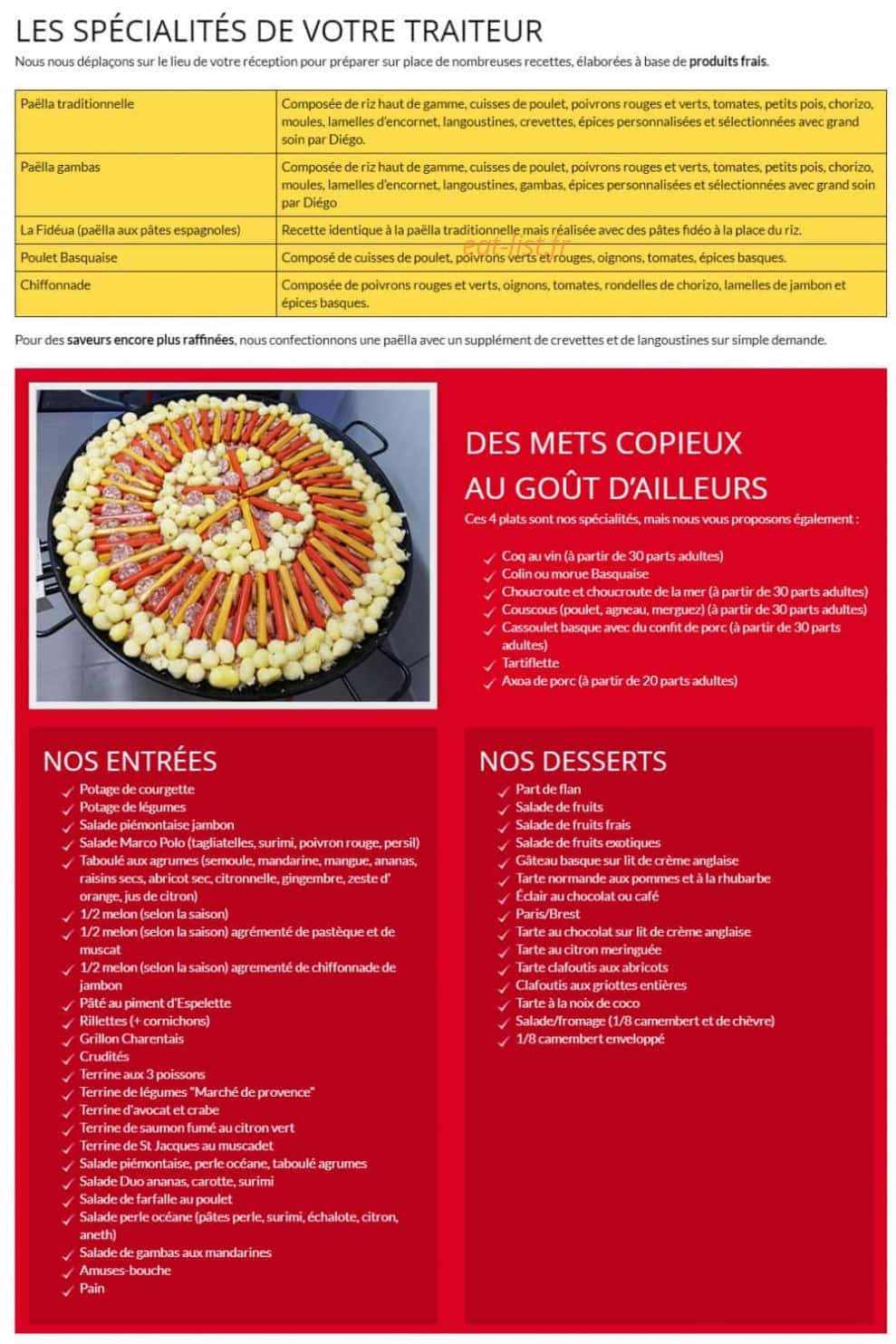 El paëlla de Diego — carte page 1