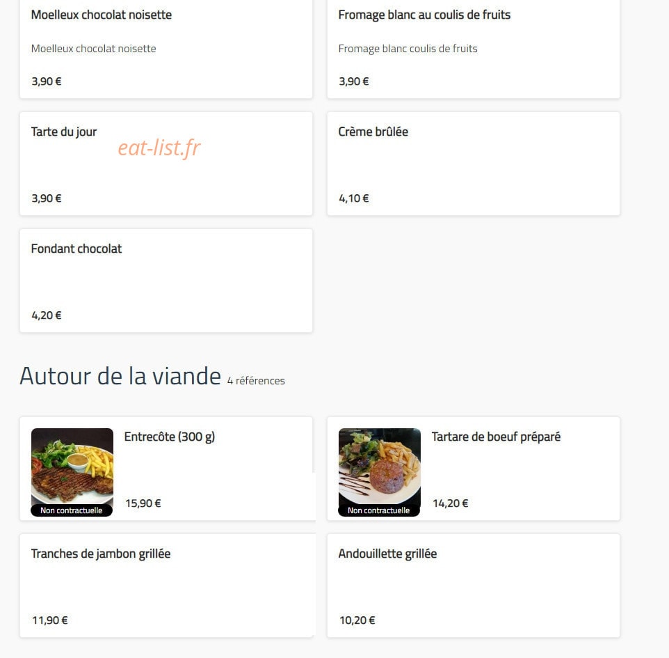 Bistrot du marché Jarnac — carte page 5