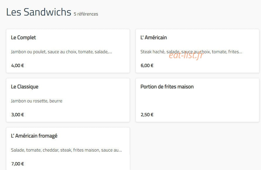 Bistrot du marché Jarnac — carte page 3